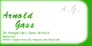 arnold gass business card